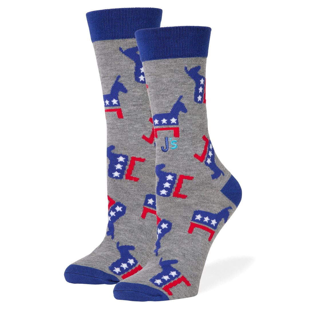 Democrat Crew Socks Grey / Medium