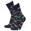 Golf Crew Socks Navy / Large John's Crazy Socks