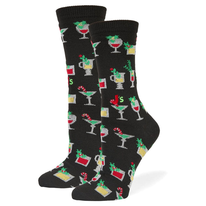 Holiday Spirits Crew Socks Black / Medium