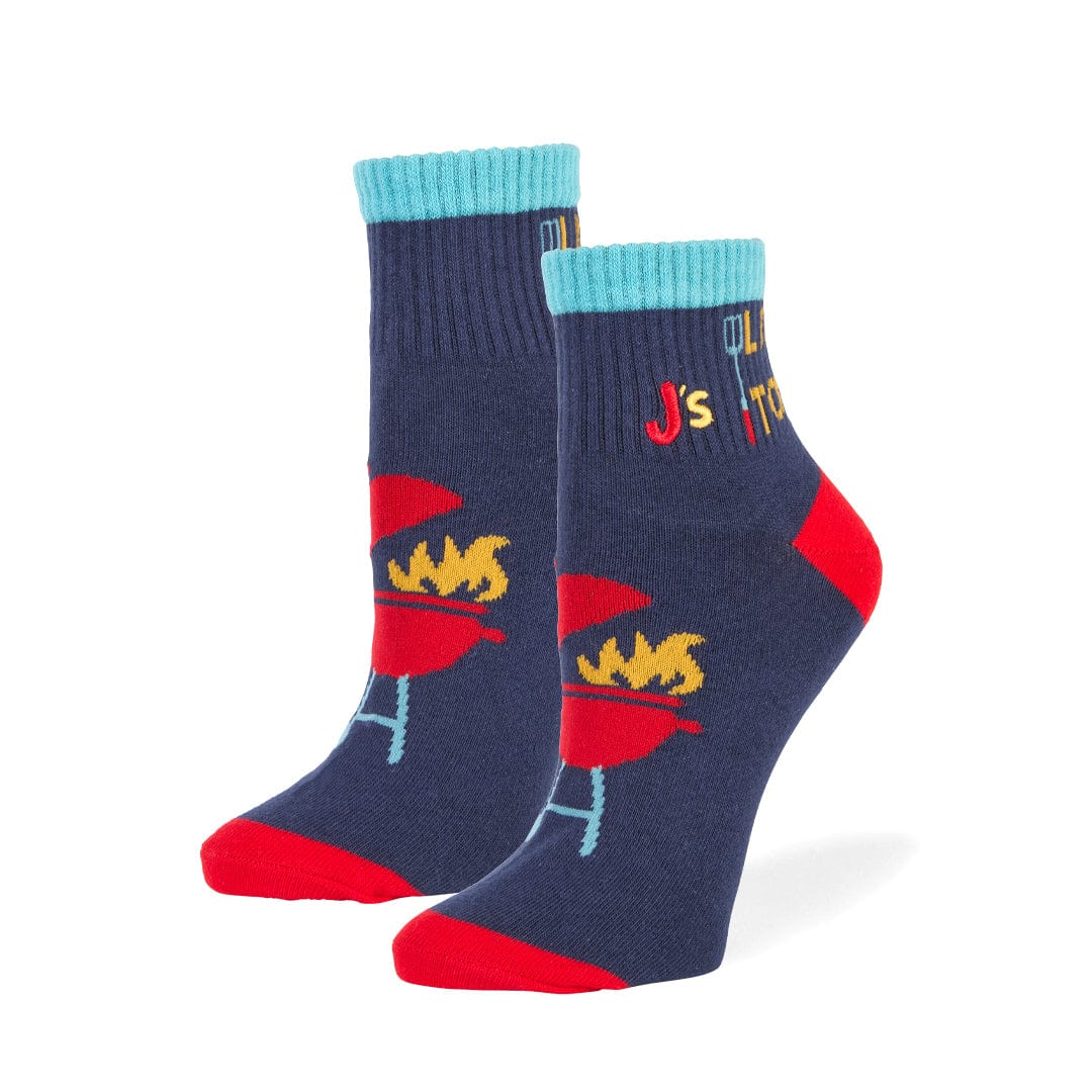 License To Grill Ankle Socks Blue / Medium