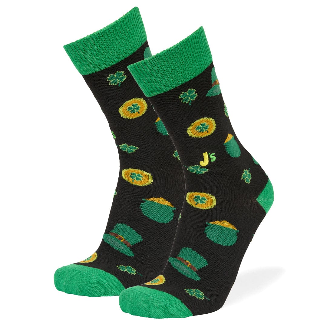 Lucky Icons Crew Socks Black / Large