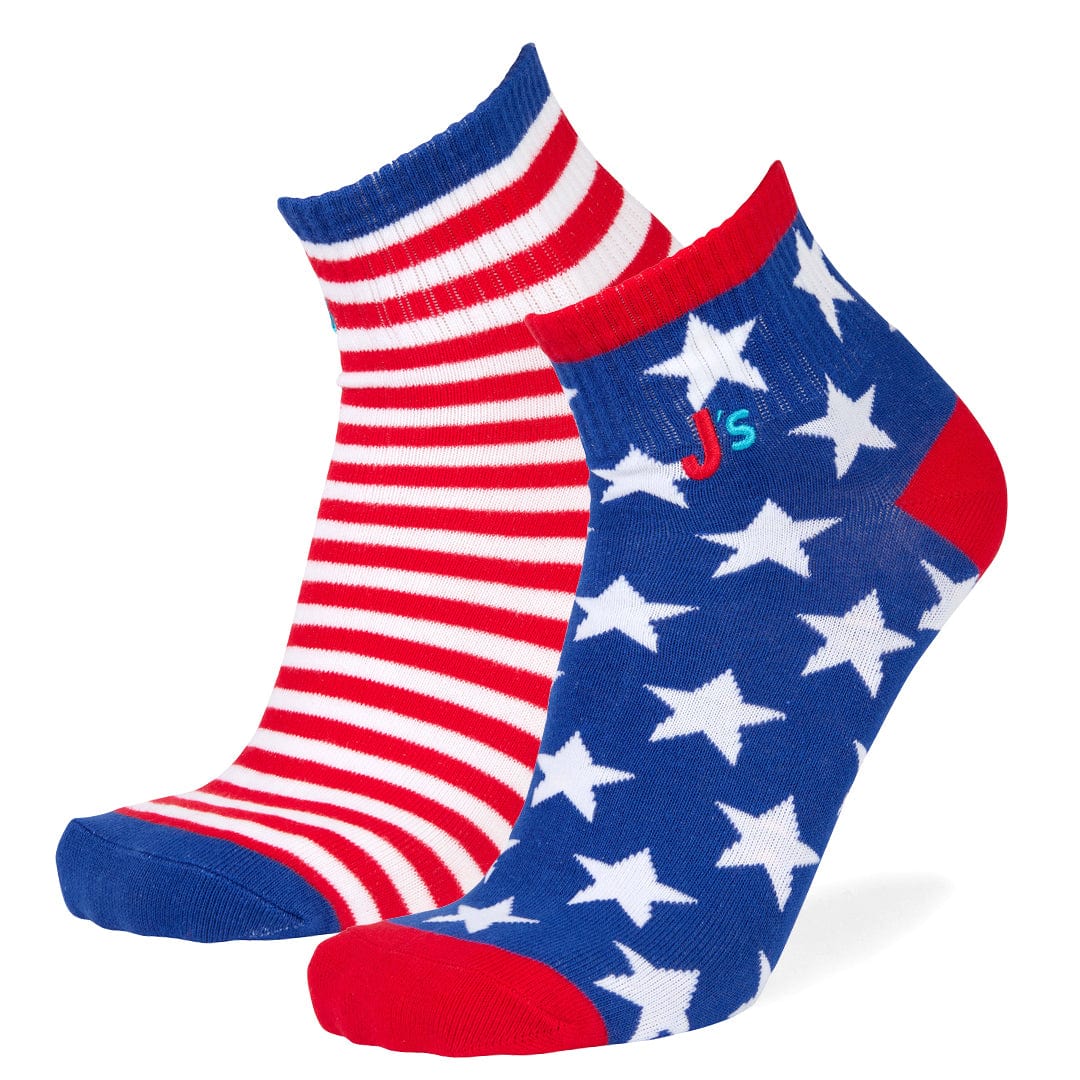 Mismatched Flag Ankle Socks Multi / Large