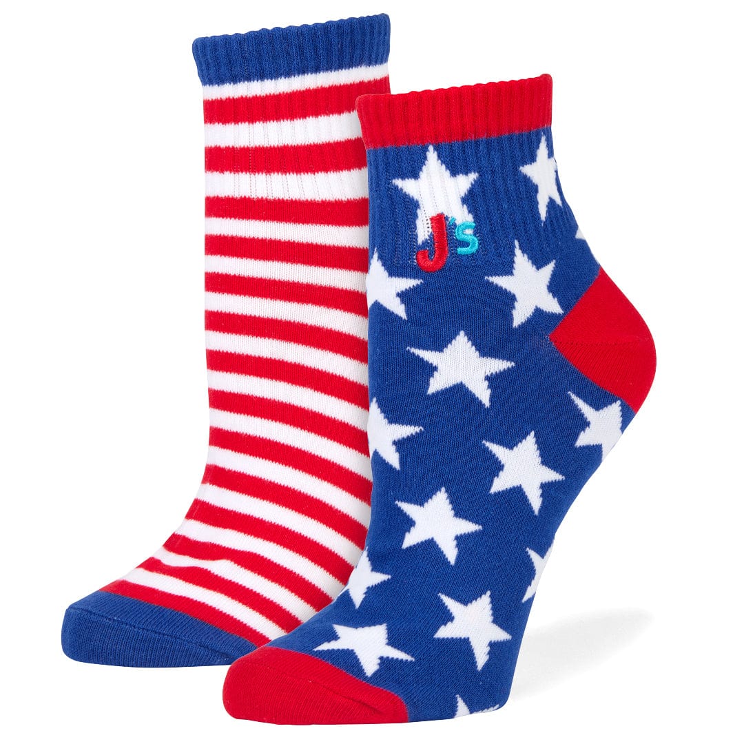 Mismatched Flag Ankle Socks Multi / Medium