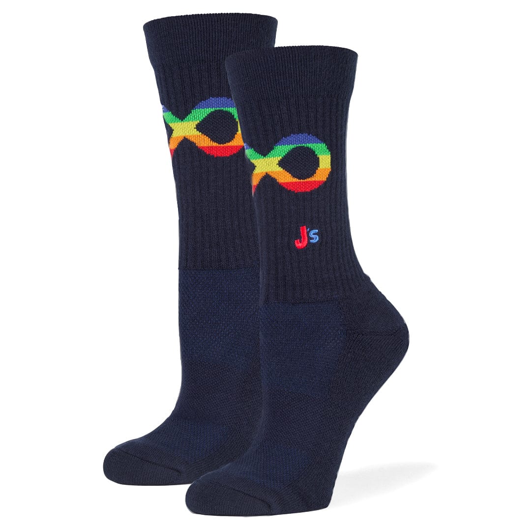 Neurodiversity Athletic Crew Socks Navy / Medium