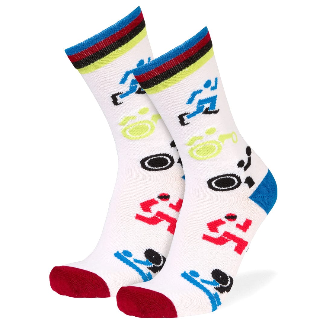 Paralympics Athletic Crew Socks White / Large