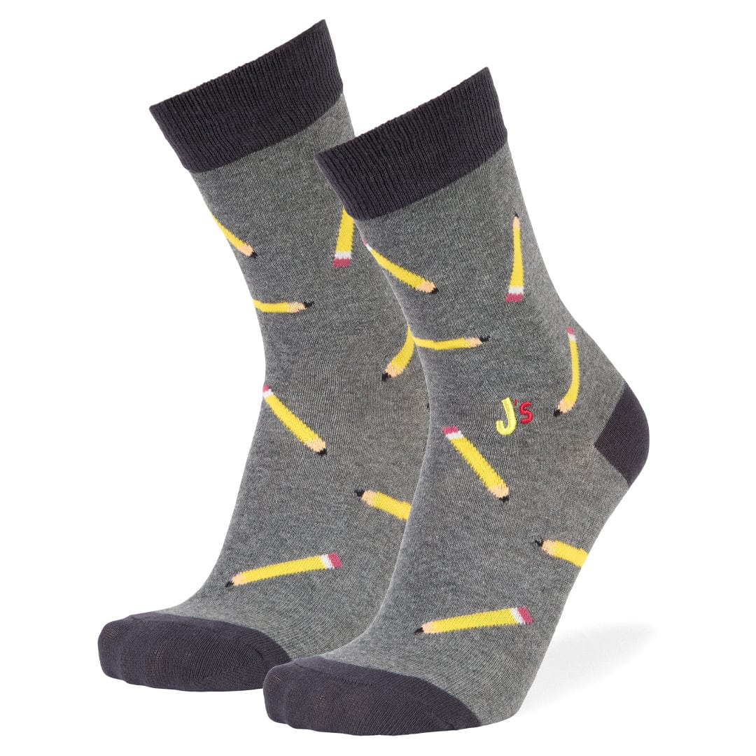 Pencils Crew Socks Grey / Large