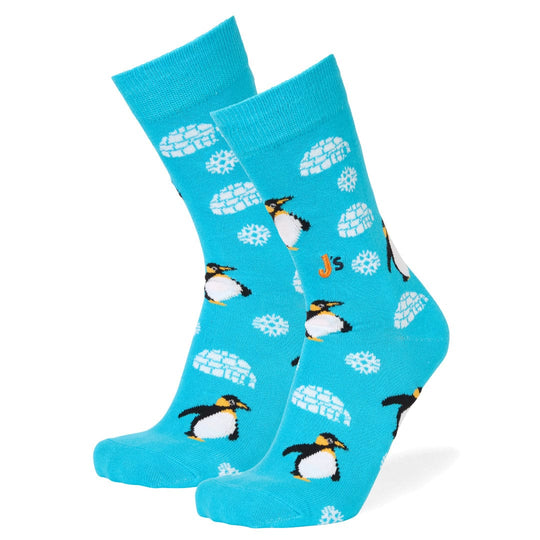 Penguins Crew Socks White / Large