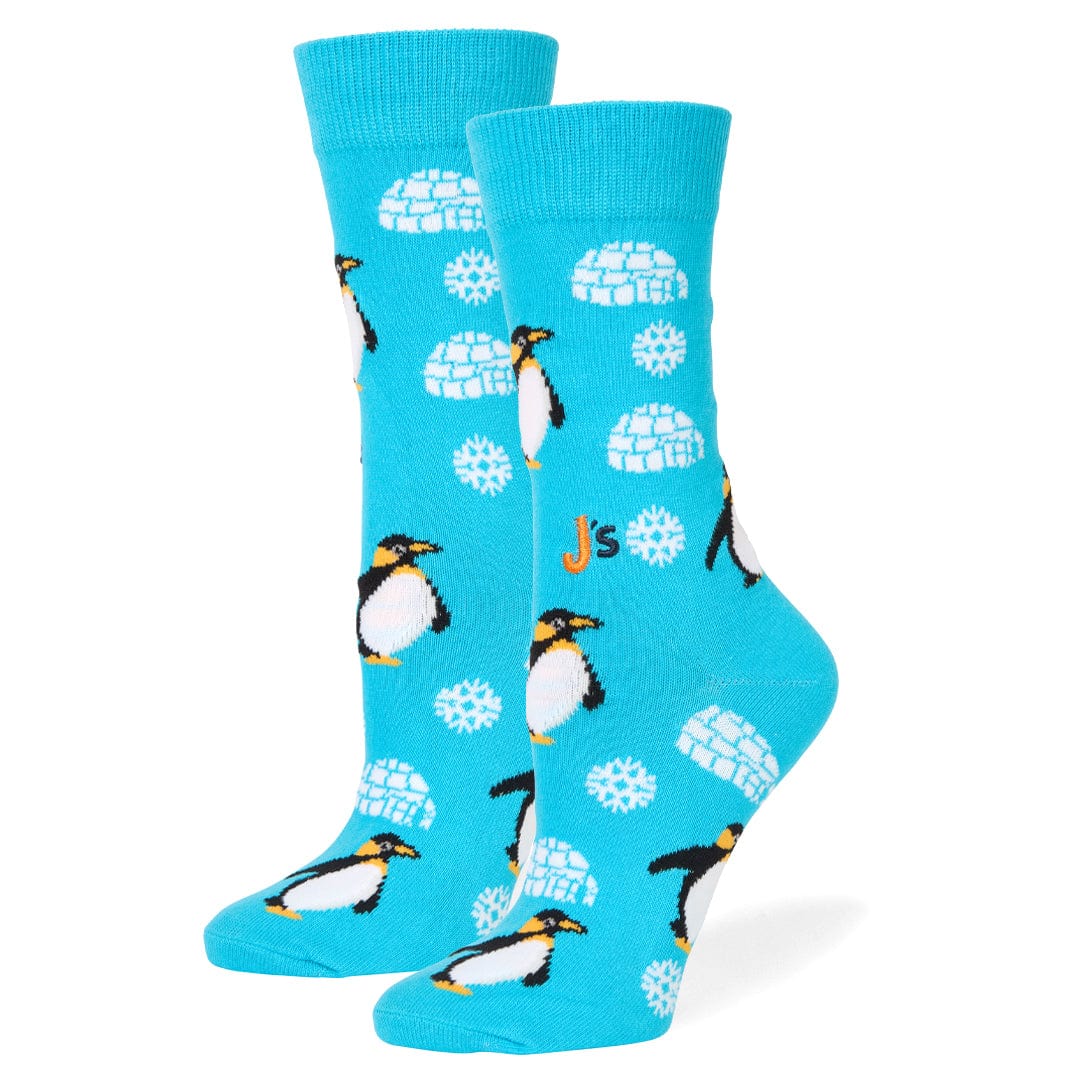 Penguins Crew Socks White / Medium