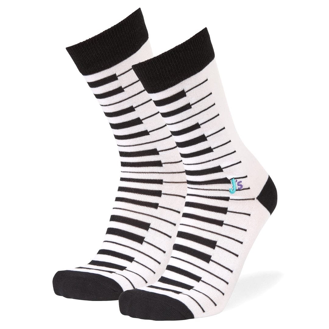 Piano Crew Socks White / Large