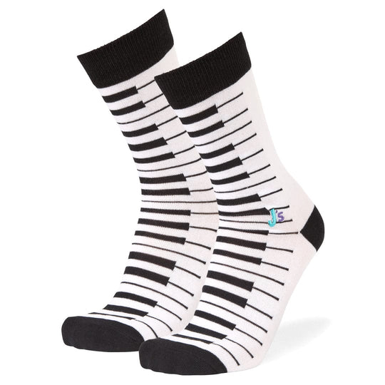 Piano Crew Socks White / Large