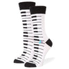 Piano Crew Socks White / Medium