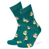 Crazy Pineapples Crew Socks Teal / Large