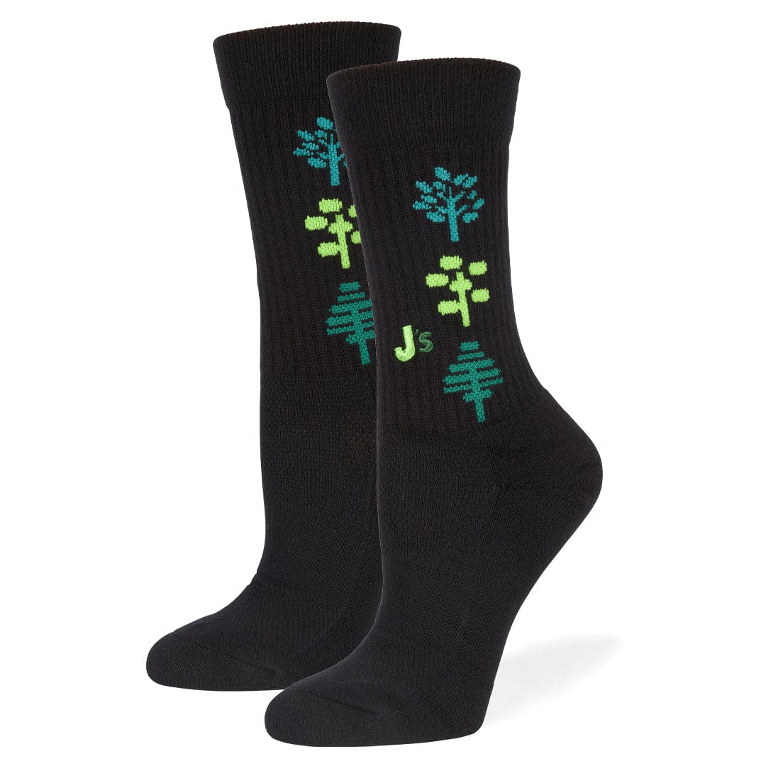 Plant Trees Athletic Crew Socks Black / Medium