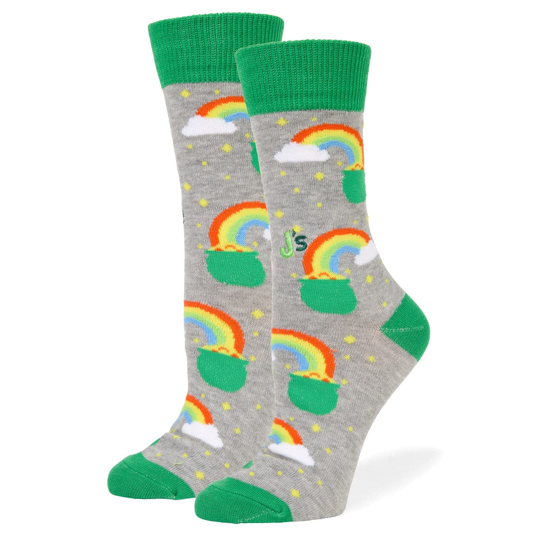 Pot Of Gold Crew Socks Grey / Medium