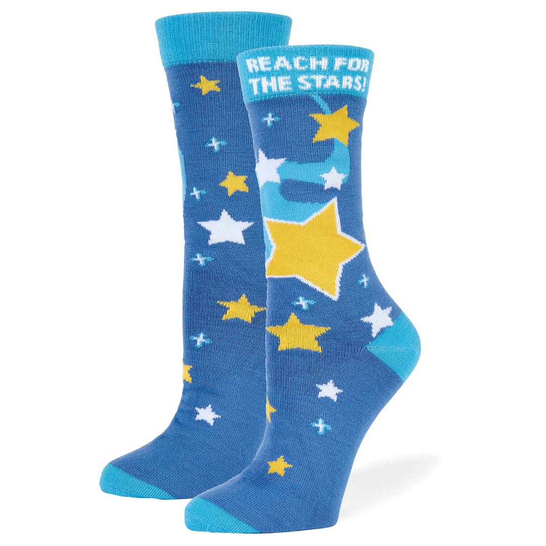 Reach For The Stars Crew Socks Blue / Medium