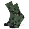 Sasquatch Crew Socks Green / Large John's Crazy Socks