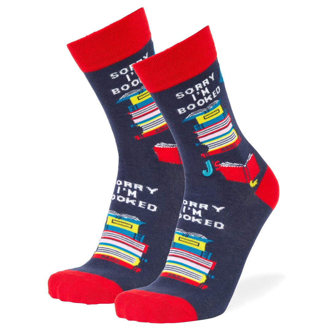 Sorry I&#39;m Booked Crew Socks Blue / Large