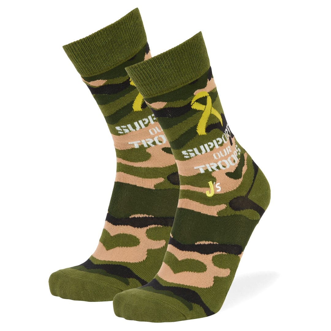 Support Our Troops Crew Socks Green / Large