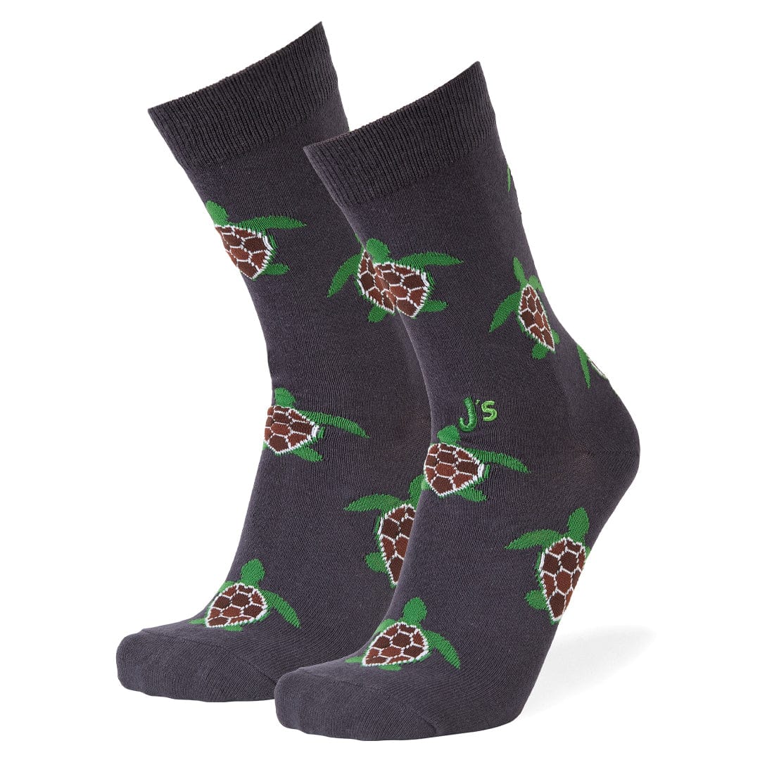 Turtles Crew Socks Grey / Large