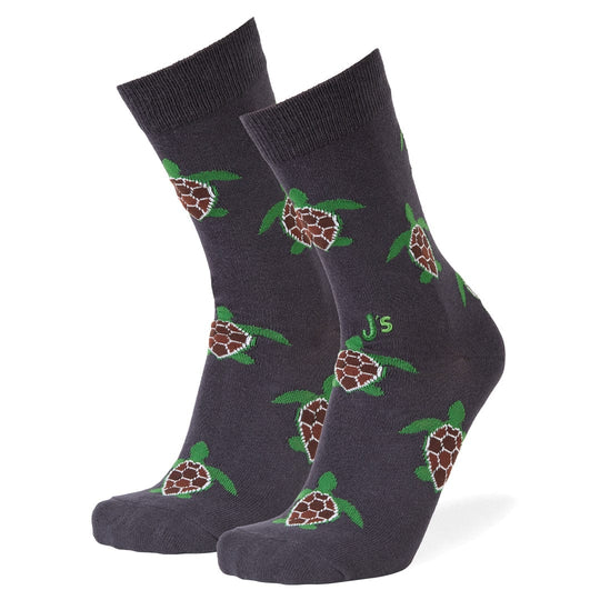 Turtles Crew Socks Grey / Large