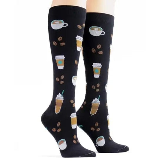 Coffee Men's Compression Socks Black