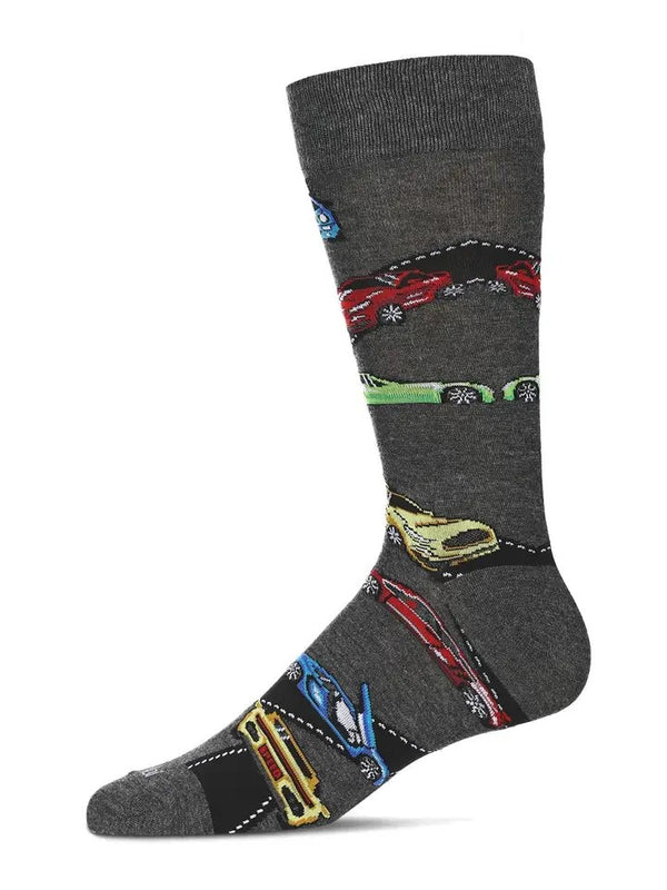 Cars Bamboo Crew Socks Black MeMoi