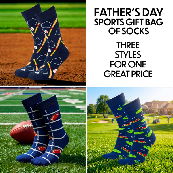 Father's Day Sports Gift Bag of Socks