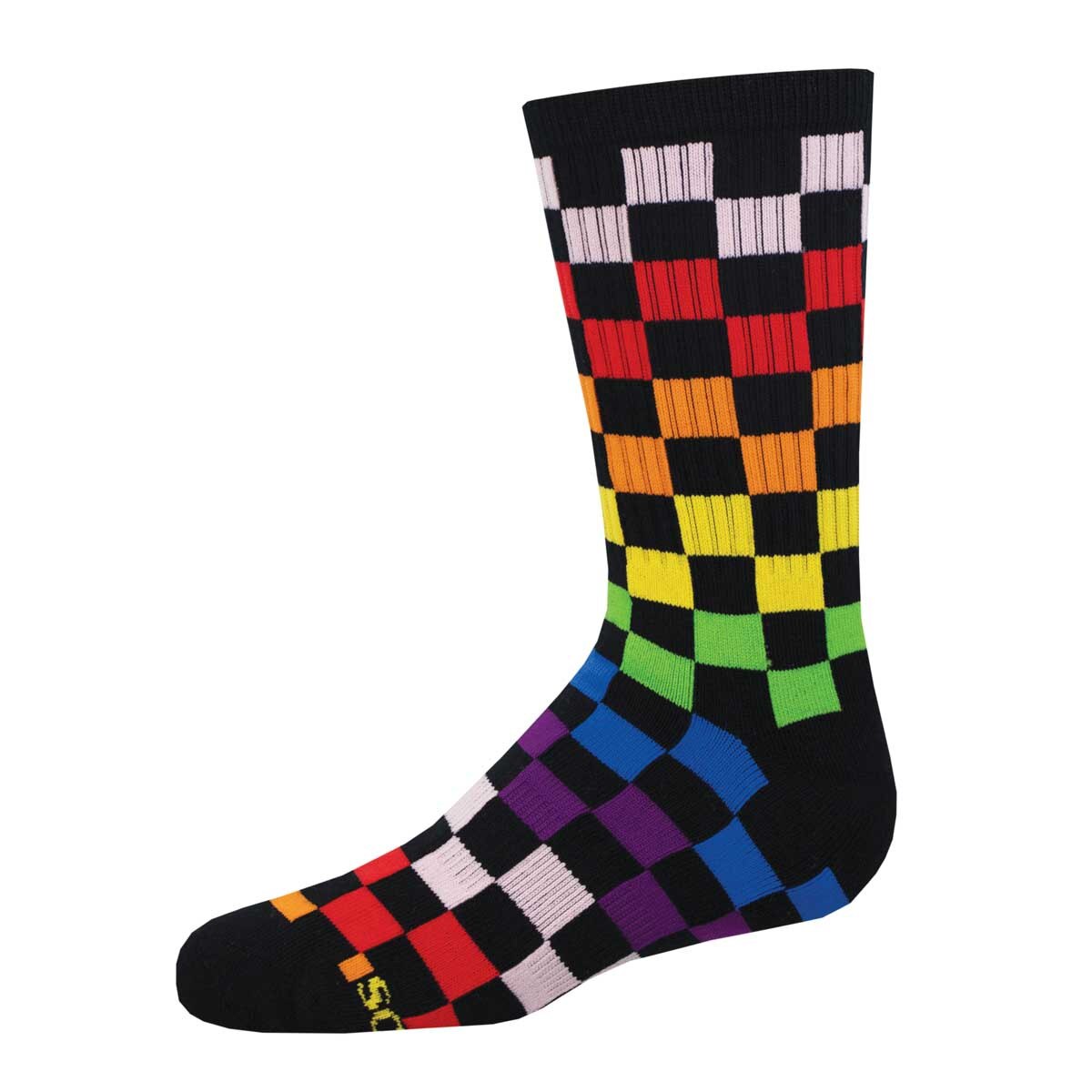 Check Me Out Athletic Crew Socks Black SockSmith