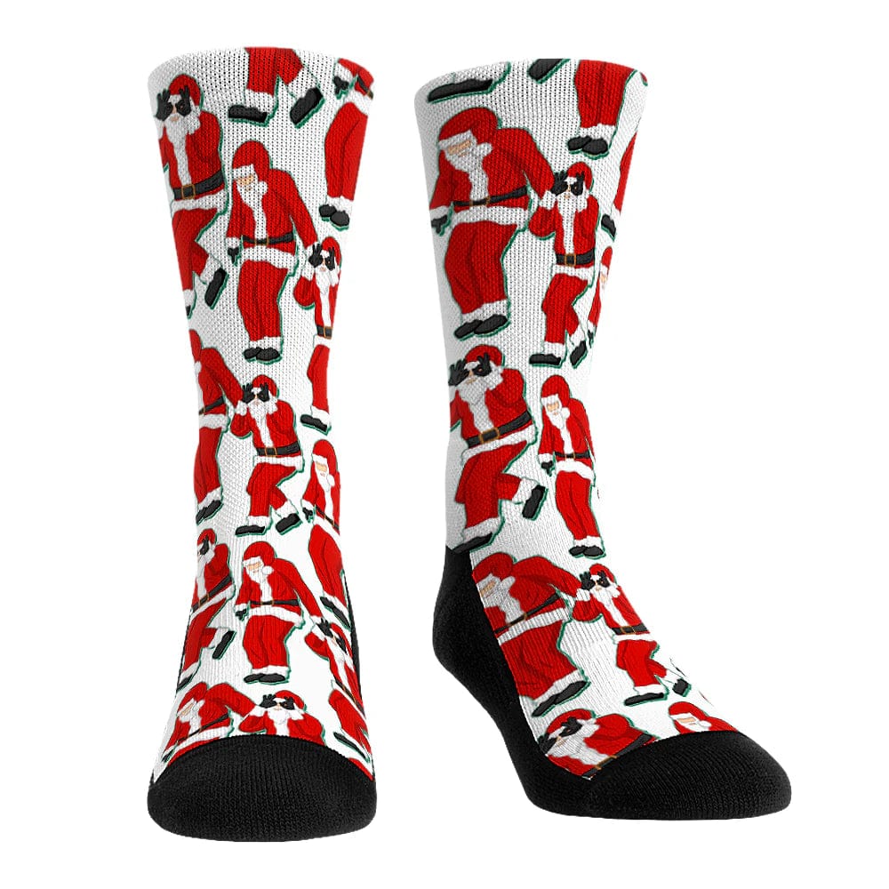 Santa Griddy Crew Socks White / 9-11