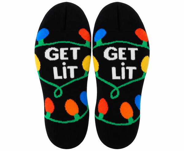 Christmas Light Strand Crew Socks Can Do!