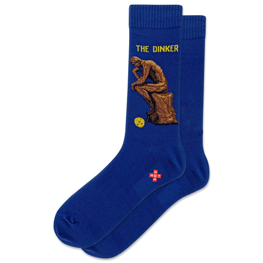 The Dinker Men's Crew Socks Blue HotSox