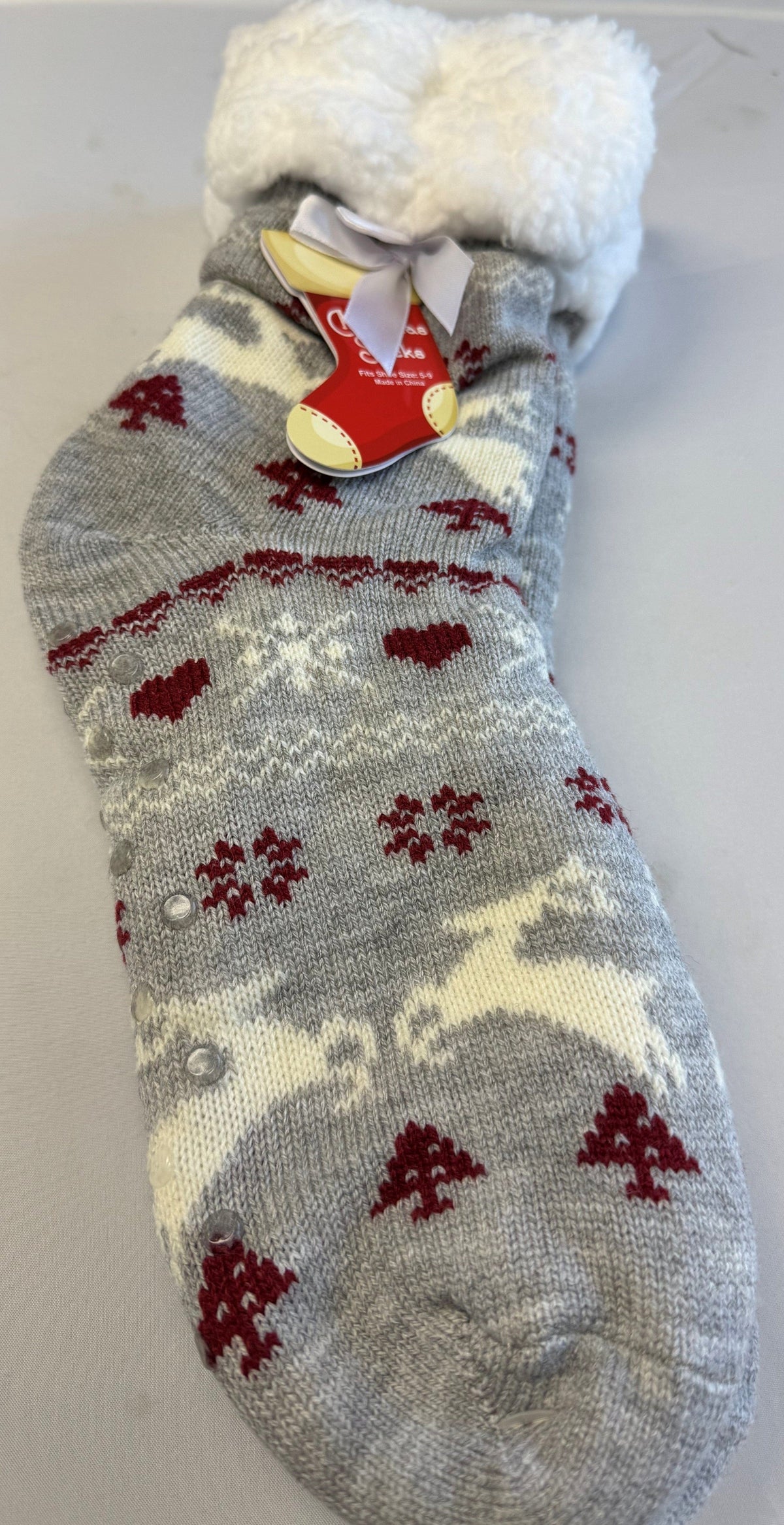 Sherpa Christmas Slipper Socks GMI