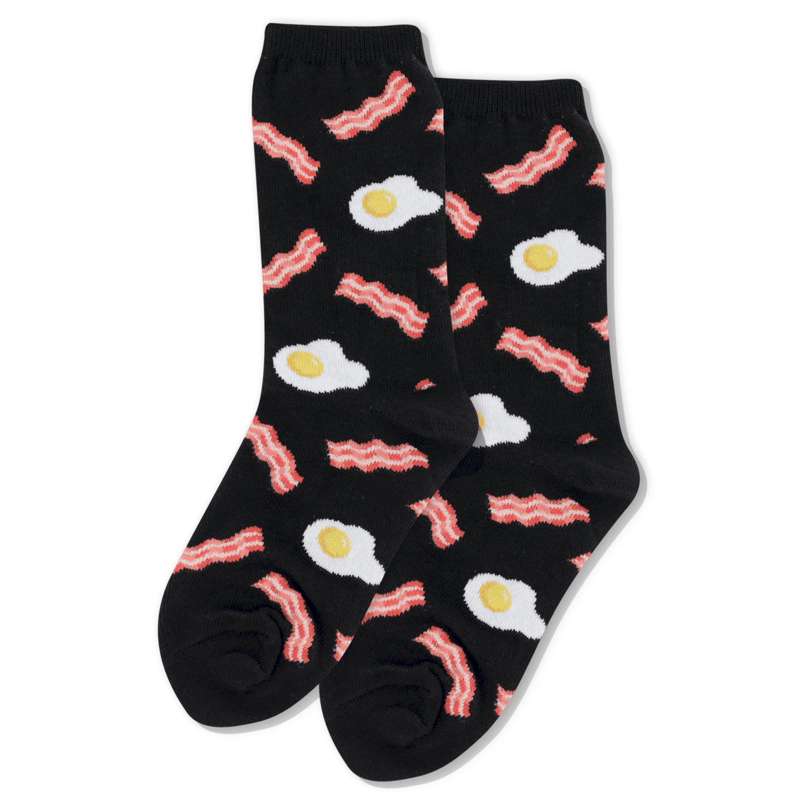 Eggs and Bacon Kid's Crew Socks Black