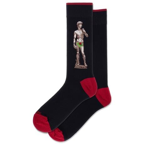 Xmas David Men's Crew Socks Black