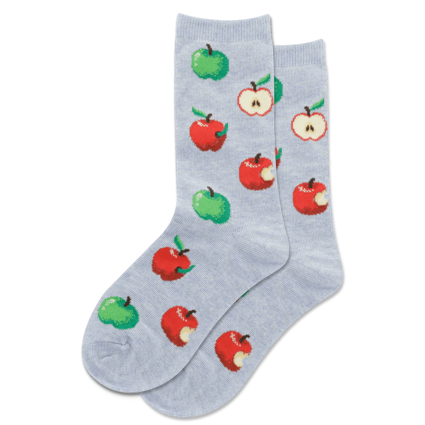 Apples Kid's Crew Socks Blue