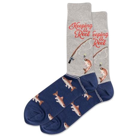 Keeping It Real Men's Crew Socks Grey