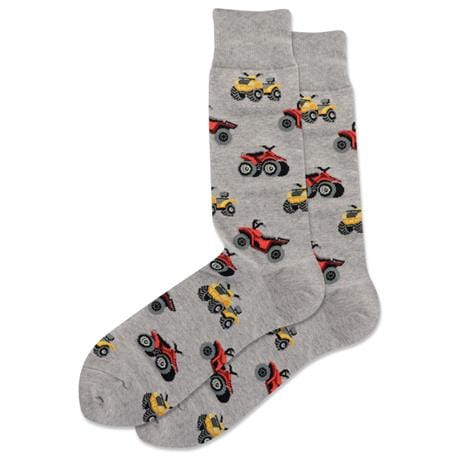 ATV Men's Crew Socks Grey