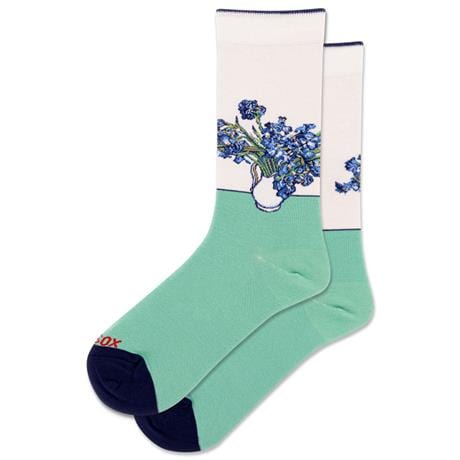 Irises Women's Crew Socks Cream