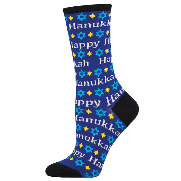 Hanukkah Women's Crew Socks Blue SockSmith