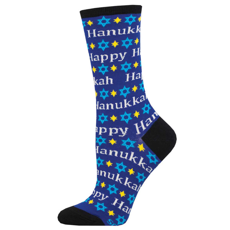 Hanukkah Women's Crew Socks Blue SockSmith