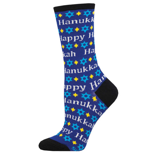 Hanukkah Women's Crew Socks Blue SockSmith