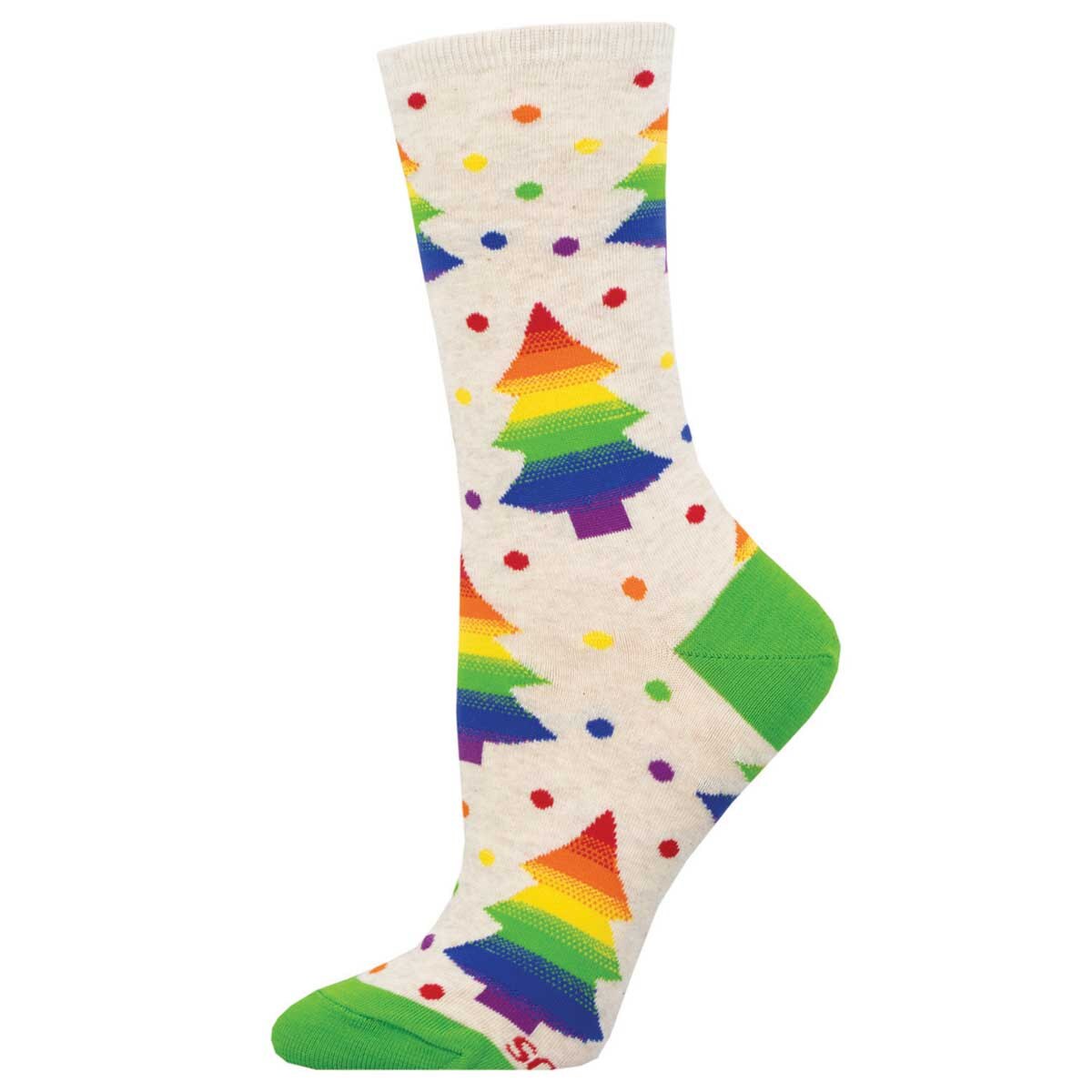 Holiday Pride Crew Socks Ivory SockSmith