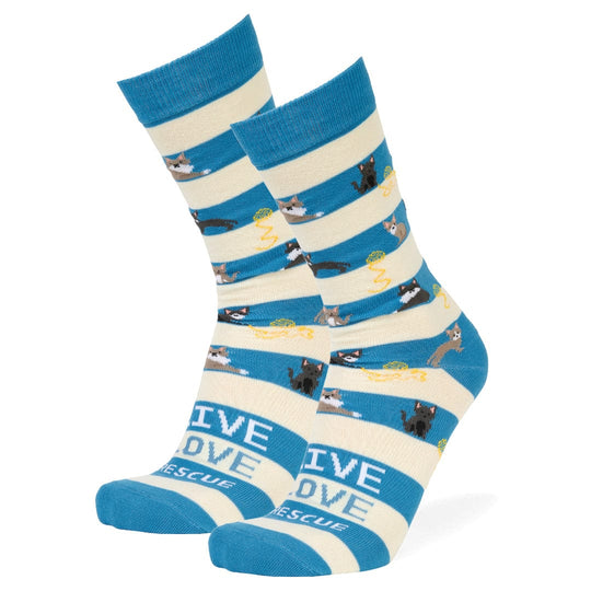 Animal Rescue Cat Stripes Socks