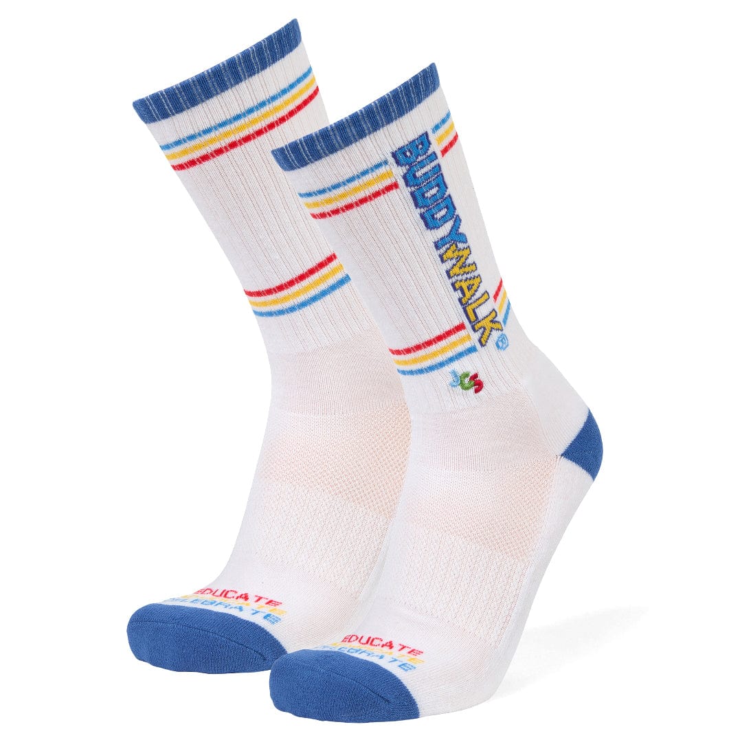 NDSS Buddy Walk® Athletic Sock Men's / White