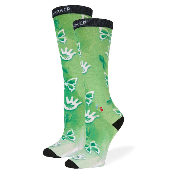 Cerebral Palsy Awareness Watercolor Knee High Sock Green