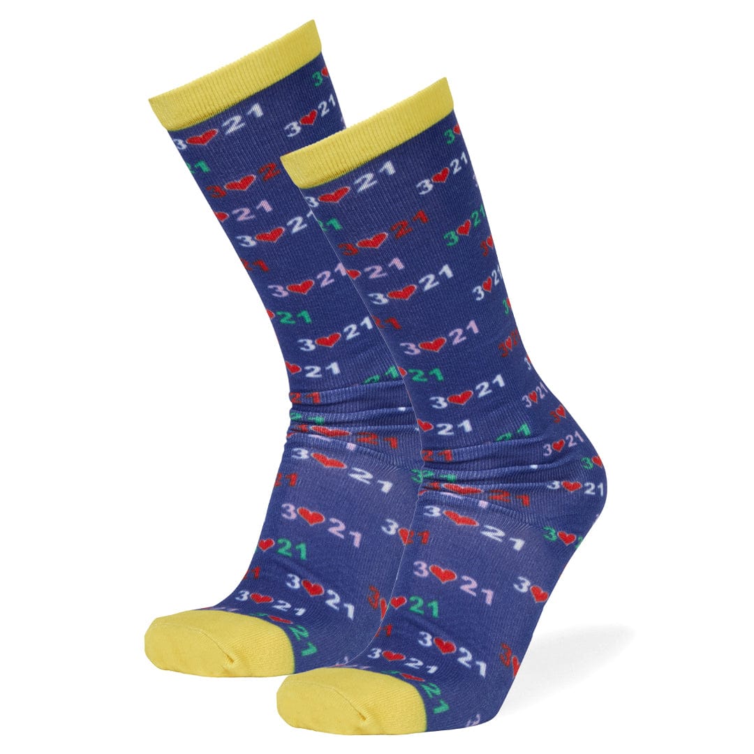 Down Syndrome Awareness Socks Unisex Knee High Sock Blue