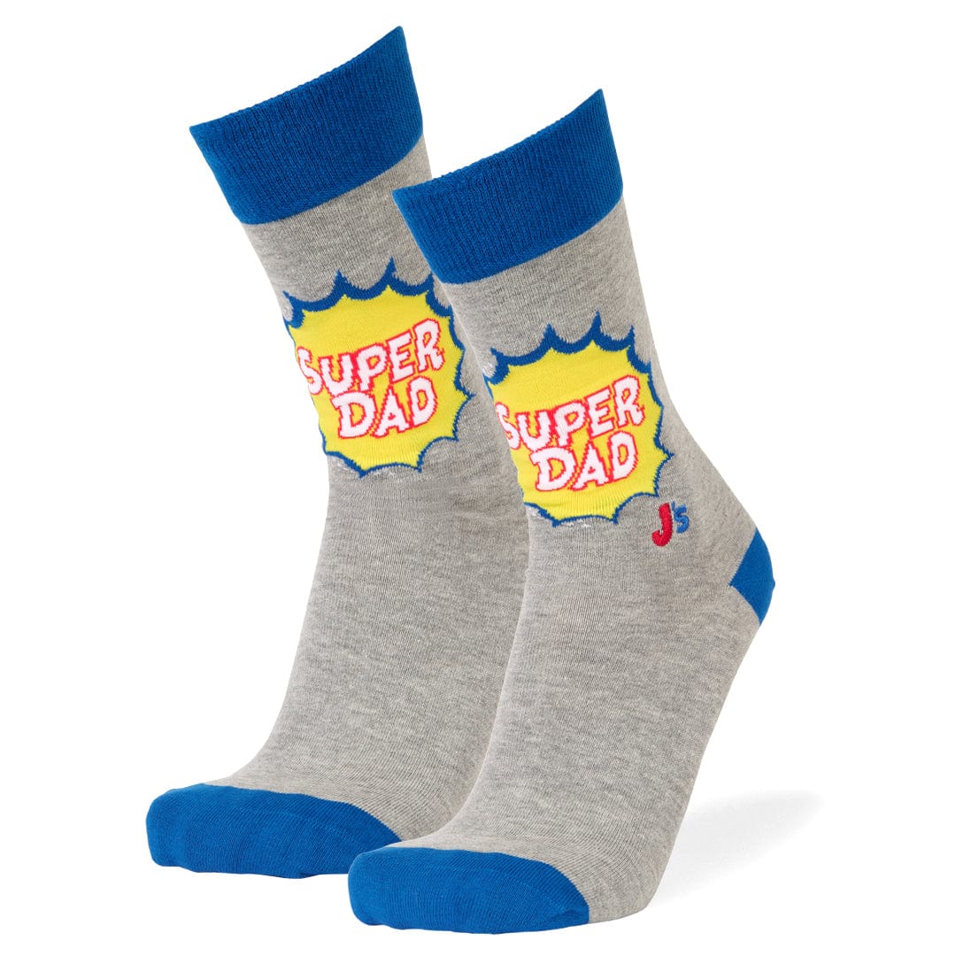 Super Dad Men's Crew Socks Grey
