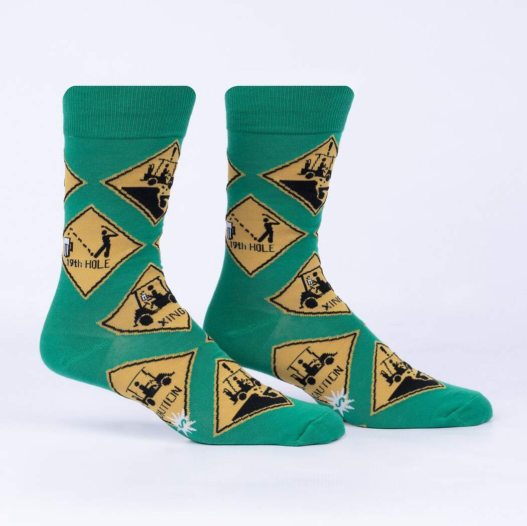 Golf Xing Men's Crew Socks Green