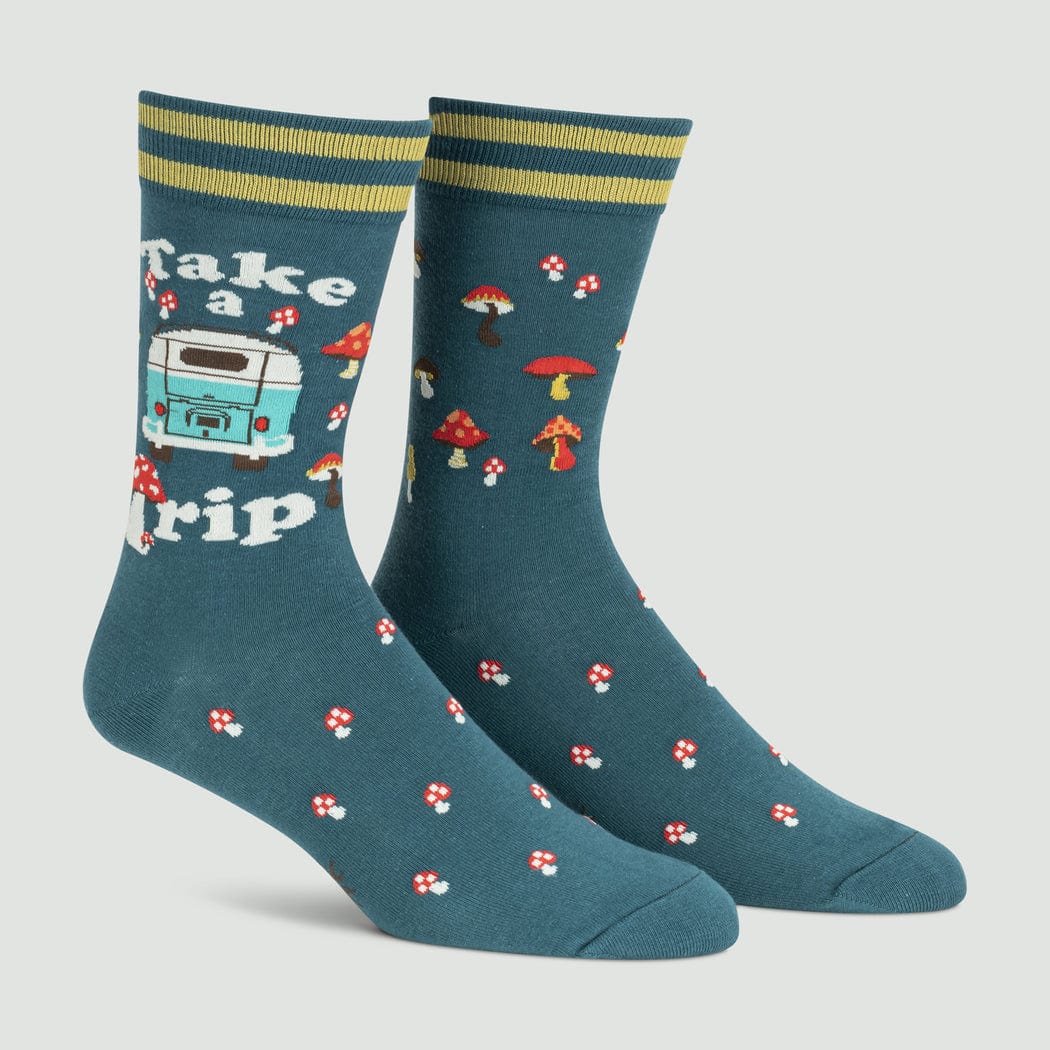 Take A Trip Men's Crew Socks Green
