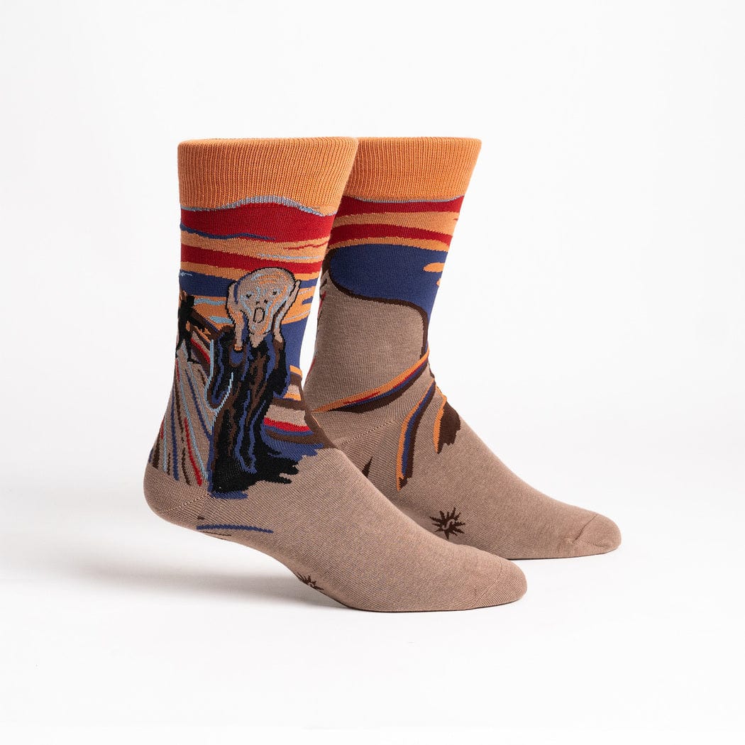 The Sasquatch Scream Men's Crew Socks Brown